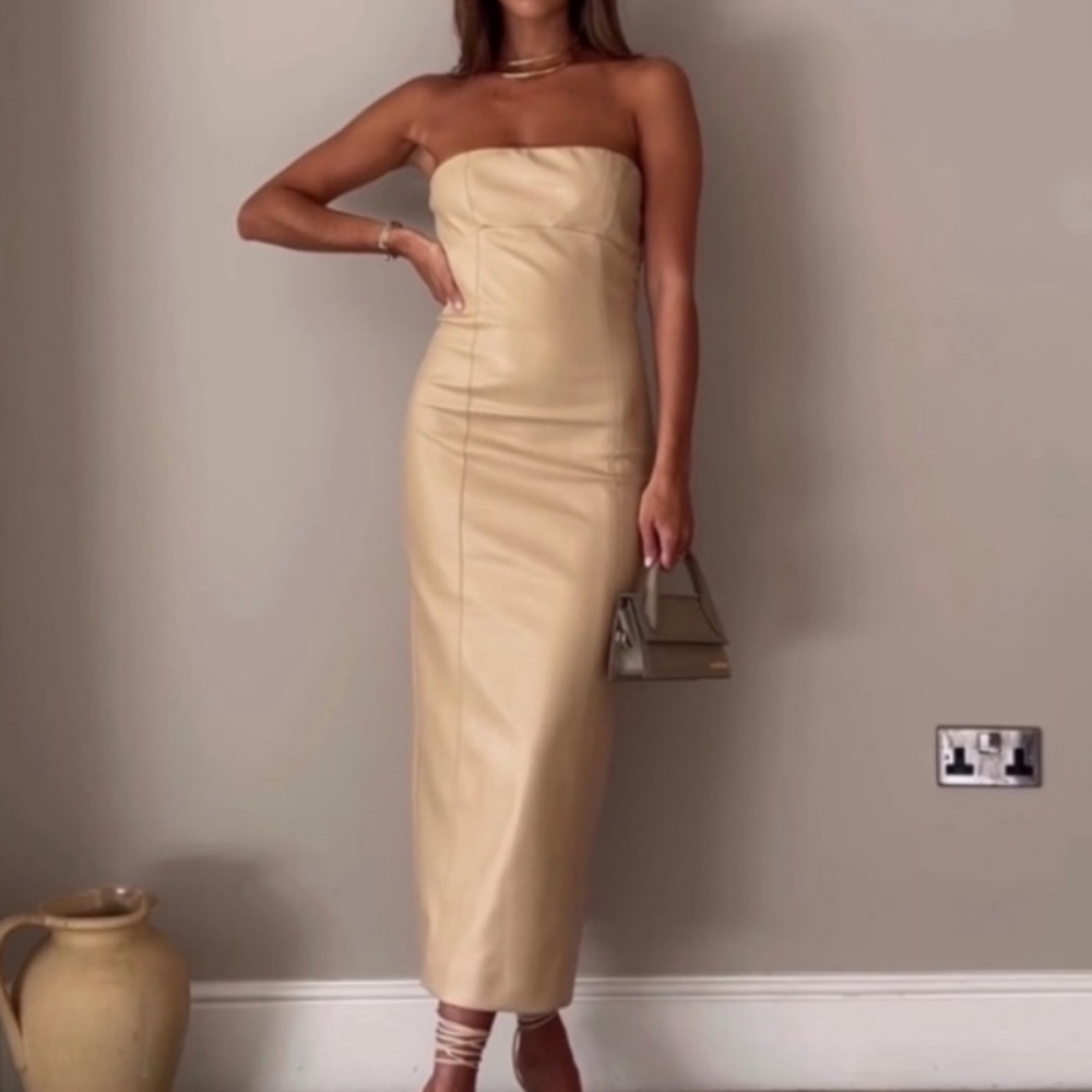 Zara dress faux leather - Picture 4 of 8